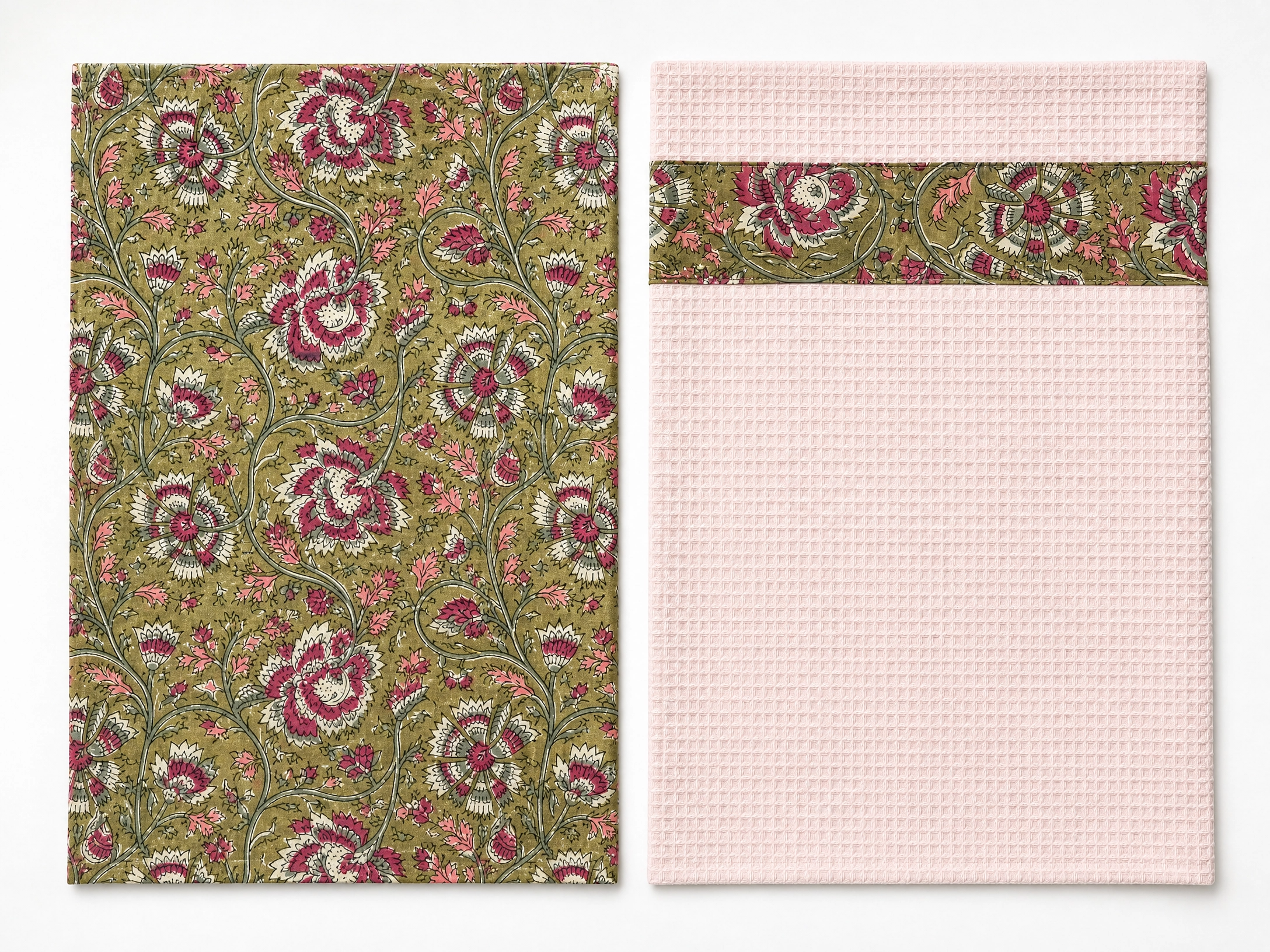 Vintage Blomme Teedoekstel – 2 Stuk - Image 3