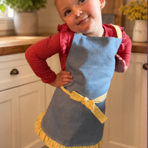 STiJL Omkeerbare Kindervoorskoot – Denim & Geruite Ontwerp